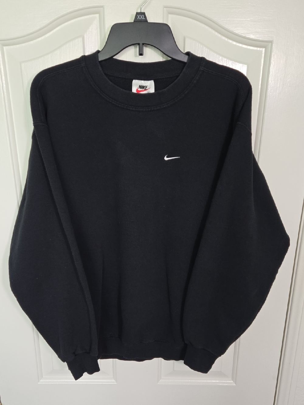Vintage Nike Black Fleece Crewneck Sweatshirt Embroidered Swoosh Women’s M